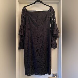 Chelsea28 Black Lace Long Sleeve Dress